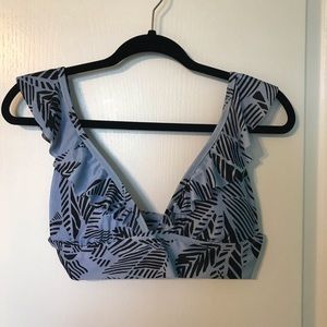Aerie Ruffle Longline Bikini Top
